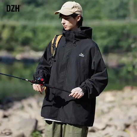 男士户外防风冲锋衣男款工装外套潮牌男秋季男装新款衣服美式夹克商品大图