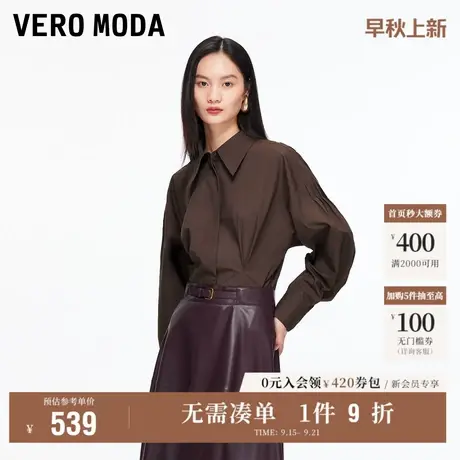 9.18上新Vero Moda衬衫女2025秋季新款纯棉收腰宽松上衣时尚百搭商品大图