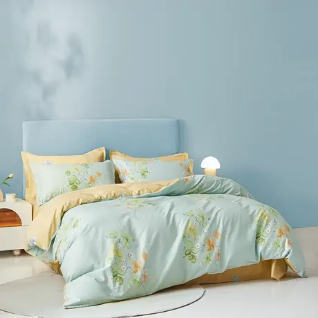 恒源祥全棉印花被套单件四季通用纯棉单人学生宿舍150*200cm被罩商品大图