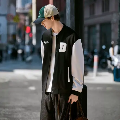 唐狮新款棒球服外套男户外美式运动休闲酷帅棒球领男士外套潮TD图片