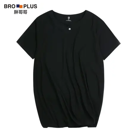 胖哥哥大码T恤男加肥加大短袖男士肥佬宽松胖子休闲男装200斤半袖图片