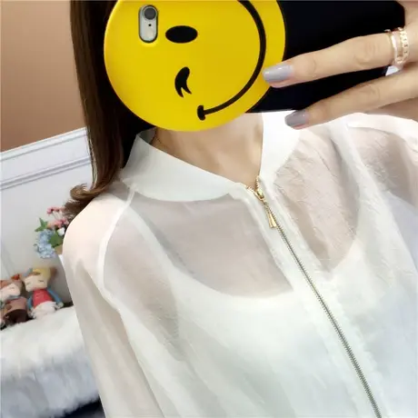 防晒衣女短款2021夏季新款韩版透气百搭防晒服薄款外套户外防晒衫图片