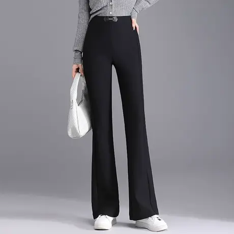 高腰垂感微喇裤女2023秋季新款气质时尚洋气显高显瘦通勤百搭长裤商品大图