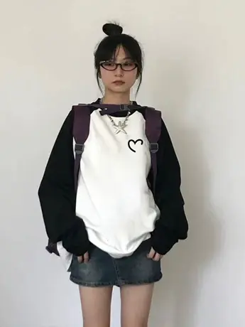 春秋装仿棉长袖t恤女2023新款冬季小众设计感洋气内搭打底衫上衣商品大图