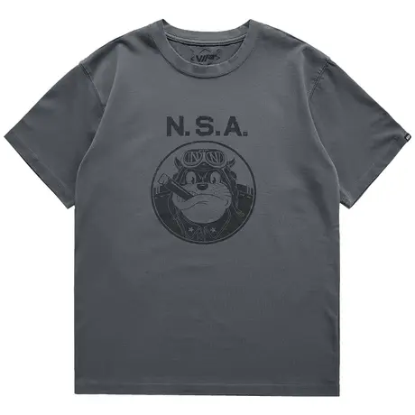 VIP短袖t恤男士夏季薄款2025新款纯棉宽松复古印花上衣半袖体恤衫商品大图