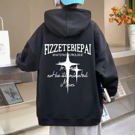 纯棉连帽套头卫衣男潮牌春秋季新款休闲上衣vintage美式宽松外套商品大图