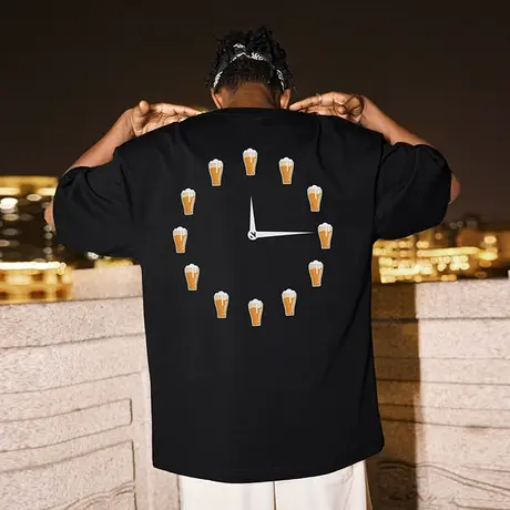 Nuthink美式潮牌创意t恤男潮宽松大码短袖潮流情侣半袖上衣春季图片