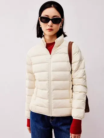 骆驼户外羽绒服秋冬季新款女款短款轻薄保暖鹅绒羽绒服商品大图