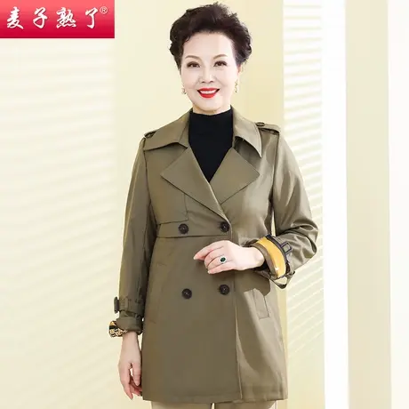 妈妈秋装风衣外套50-60岁老年人秋冬宽松风衣衣服老太太上衣商品大图