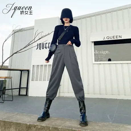 阔腿裤女高腰2023秋季新款百搭宽松显瘦西装裤休闲拖地坠感长裤子商品大图