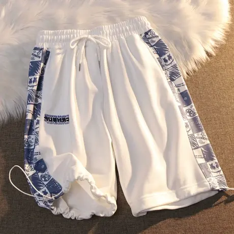 棋盘格休闲短裤女夏季复古美式高街ins潮宽松百搭篮球运动五分裤商品大图