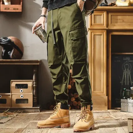 裤子男士束脚工装裤2022秋冬潮牌哈伦裤子束脚工装裤时尚休闲裤男商品大图