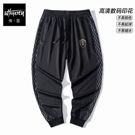 伟臣2022秋冬新品大码男装休闲长裤男胖子加肥加大宽松小脚修身裤商品大图