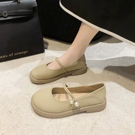 晚风圆头浅口法式单鞋女2023夏季新款一鞋两穿舒适韩版气质软底鞋商品大图