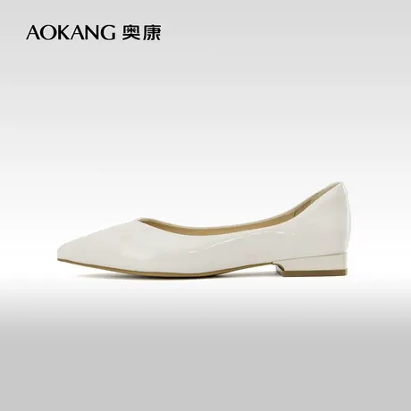 奥康女鞋 2023春秋季尖头舒适百搭低跟浅口单鞋时尚办公室单鞋商品大图