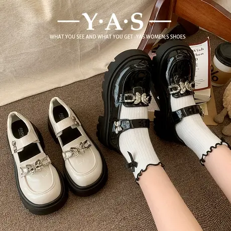 时尚爆款软妹小皮鞋子女英伦风2024年春秋季新款乐福鞋配裙子单鞋商品大图