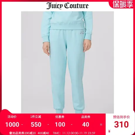 Juicy Couture橘滋美式夏季新款烫钻收腿针织长裤休闲运动卫裤薄商品大图