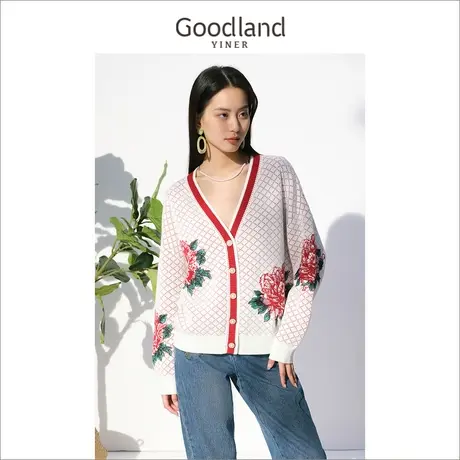 音儿美地女装新款刺绣羊毛针织衫商品大图