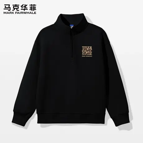 马克华菲美式运动卫衣男款半拉链2025秋季新款立领男生上衣服潮X图片