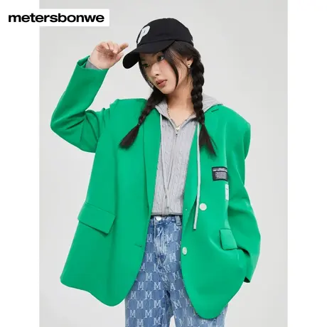 美特斯邦威女多色标签西装合体春秋商务休闲时尚舒适外套商品大图