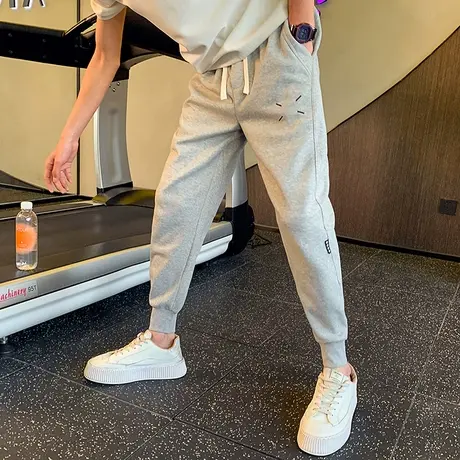 2023秋季男休闲裤裤子刺绣百搭ins个性运动裤运动裤潮流束脚卫裤商品大图