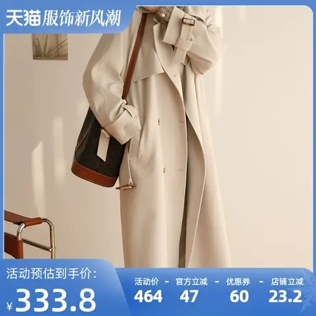 【清仓价到手179元】小个子风衣外套女中长款气质上衣商品大图