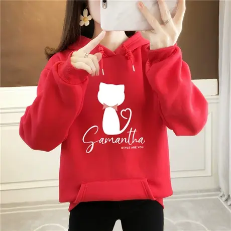 秋季小众卫衣女大码胖mm潮宽松韩版慵懒风小个子秋冬加绒外套上衣图片