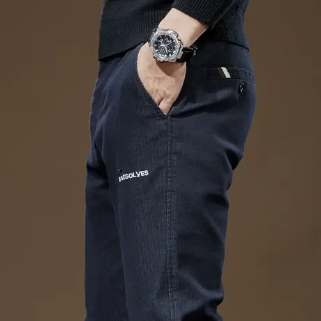 弹力高端小脚直筒男士春季休闲裤子2024年新款正装西裤春秋款男装商品大图