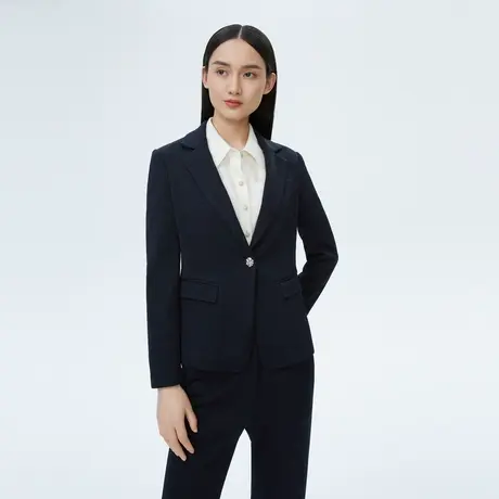 LANCY/朗姿秋季新款短款外套高级感法式通勤职业OL女士上衣奥莱图片