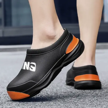 雨鞋厚底包头拖鞋女ins轻便防滑增高厨师鞋松糕凉鞋女钓鱼开车商品大图