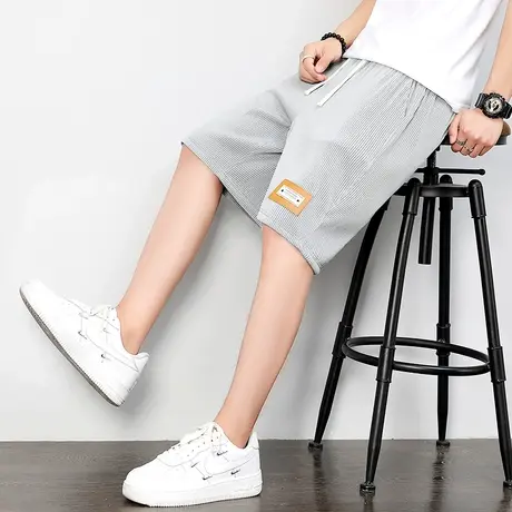 潮牌男装夏天冰丝短裤ins休闲宽松韩系5五分裤衩夏季男款运动裤子商品大图