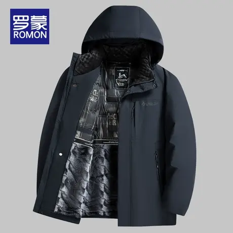 罗蒙爸爸冬装外套男士棉衣加绒加厚羽绒棉服冬季中老年人保暖棉袄图片