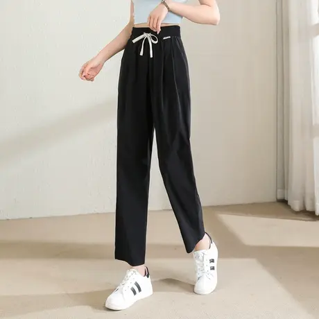 时尚气质休闲西装裤2023年夏季新款女士简约显瘦通勤百搭哈伦长裤商品大图