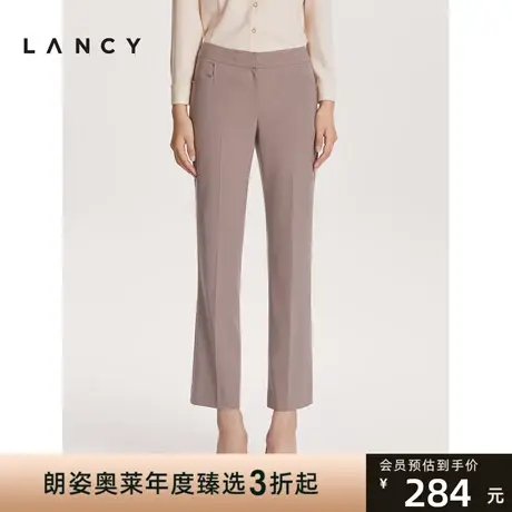 [特价]朗姿奥莱清仓特卖法式气质修身西装裤女商场同款高腰显瘦裤商品大图