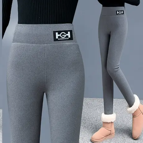 鲨鱼裤女外穿冬季加绒加厚提臀芭比裤高腰2023羊羔绒紧身打底裤子图片