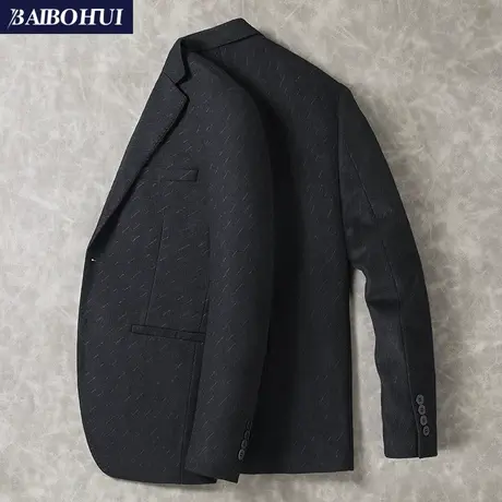 羊毛西服上衣男秋冬季韩版修身商务英伦呢子休闲小西装男士外套潮图片