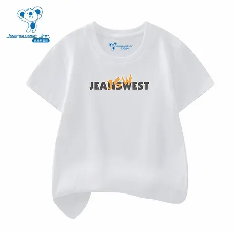 XD真维斯男童春季新款字母印花时尚休闲简约个性圆领短袖T恤商品大图