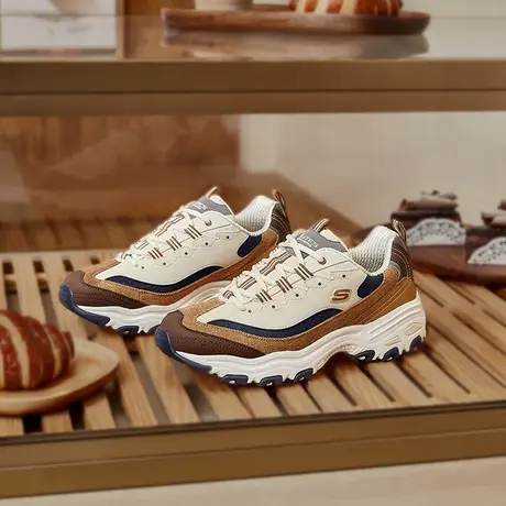 Skechers斯凯奇男鞋春夏季款复古老爹鞋摩卡可可运动休闲熊猫鞋商品大图