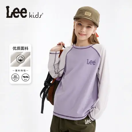 Lee童装女童长袖t恤2025新款女孩时髦洋气打底衫儿童潮流上衣外穿图片