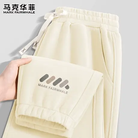 马克华菲裤子男士春秋款运动卫裤2025新款美式宽松束脚长裤男款X商品大图