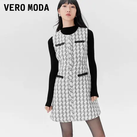 Vero Moda奥莱连衣裙子秋冬清仓优雅气质通勤小香风无袖裙流行图片
