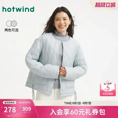 热风2025年冬季新款女士轻薄棉服图片