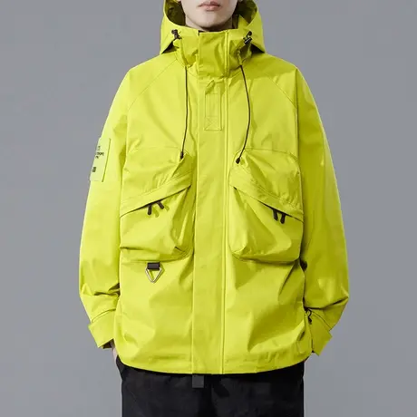 美式大码冲锋衣男加肥加大加厚棉服秋冬季工装夹克棉衣外套男款潮商品大图