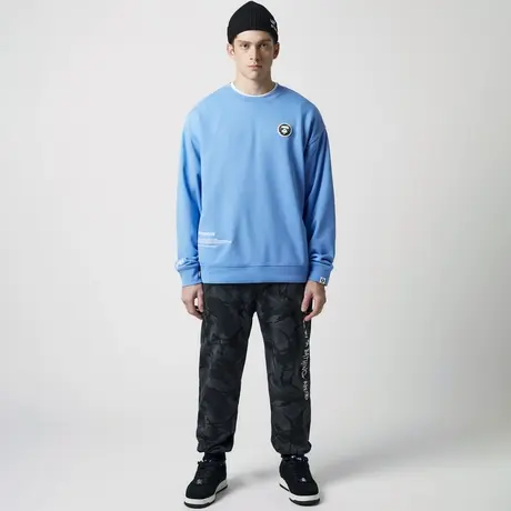 Aape旗舰店男装秋冬猿颜字母印花迷彩束脚休闲长裤6899XAJ图片