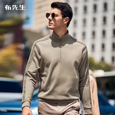 MrBu布先生立领半拉链保暖卫衣秋冬时尚美式套头男士长袖 BT11911商品大图