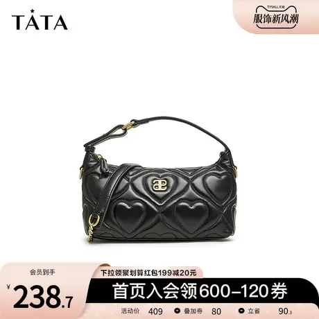 Tata他她轻便质感斜挎包包大容量女通勤手提包2023冬新款X3136CX3商品大图