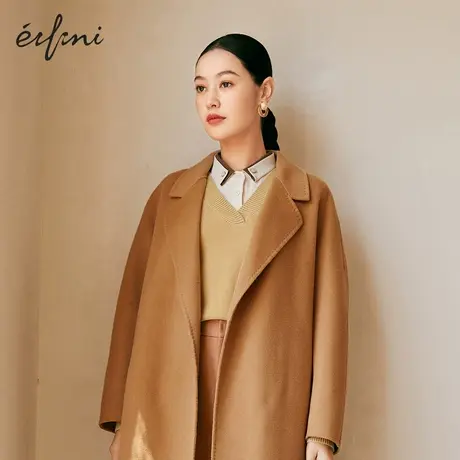 【商场同款】伊芙丽2021冬季新款假两件v领韩版针织衫女1CA332251商品大图
