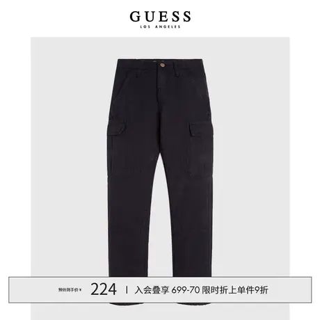 GUESS款小男孩宽松基础款帅气工装风休闲裤-L2GB02WEI63图片