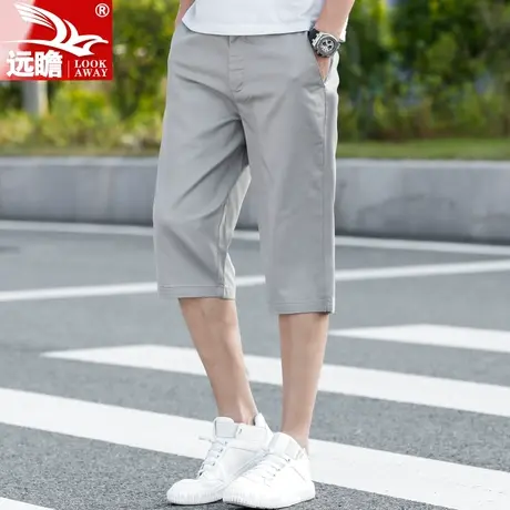 夏天七分裤男夏季薄款休闲裤男士宽松直筒男装百搭7分中裤子男款商品大图