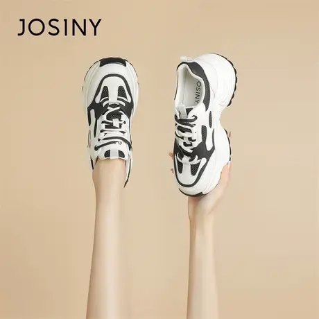 Josiny/卓诗尼厚底老爹鞋女2024春季新款显脚小百搭松糕炸街女鞋商品大图